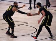Anthony Davis won his first NBA title in 2020 inside the bubble in Orlando, Florida.